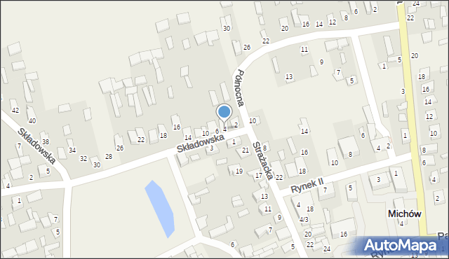 Michów, Składowska, 4, mapa Michów