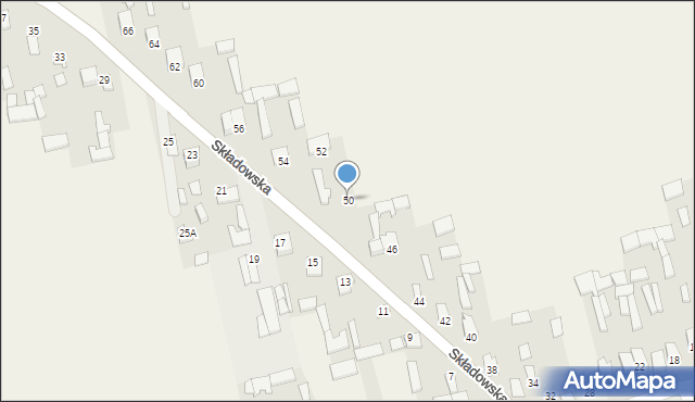 Michów, Składowska, 50, mapa Michów