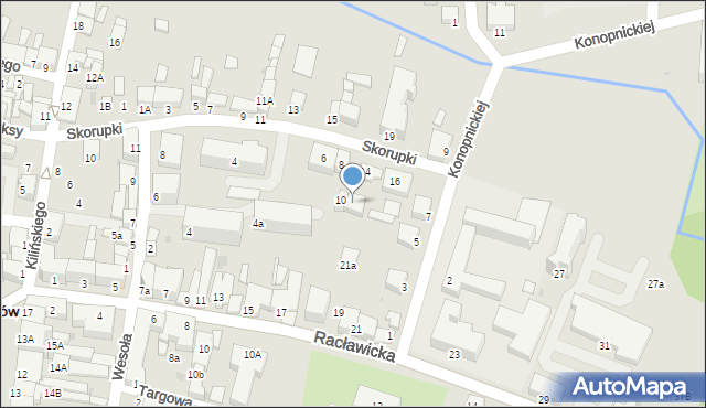 Miechów, Skorupki Ignacego Jana, ks., 12, mapa Miechów