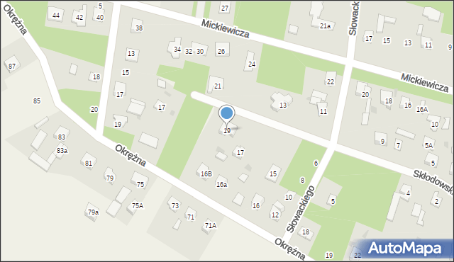 Międzyborów, Skłodowskiej-Curie Marii, 19, mapa Międzyborów