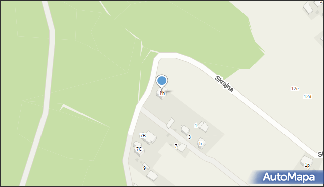 Międzyrzecze, Skrajna, 1b, mapa Międzyrzecze