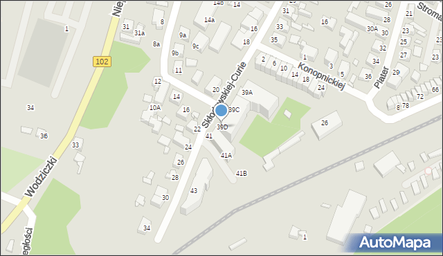 Międzyzdroje, Skłodowskiej-Curie Marii, 39D, mapa Międzyzdroje