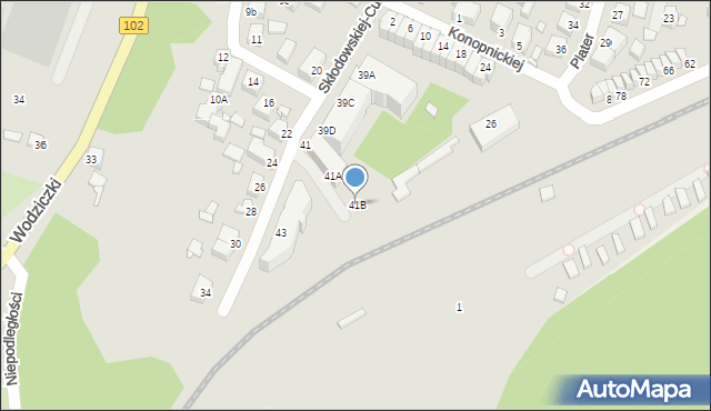 Międzyzdroje, Skłodowskiej-Curie Marii, 41B, mapa Międzyzdroje