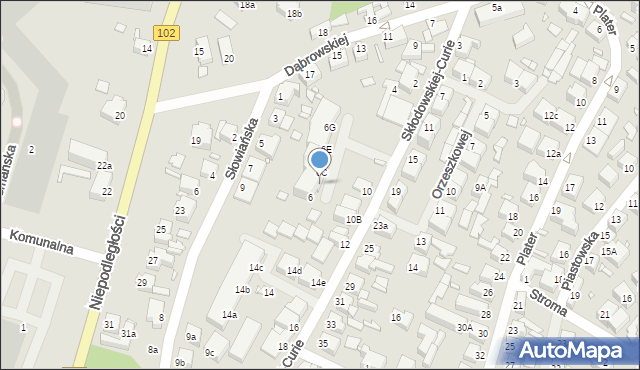 Międzyzdroje, Skłodowskiej-Curie Marii, 6B, mapa Międzyzdroje