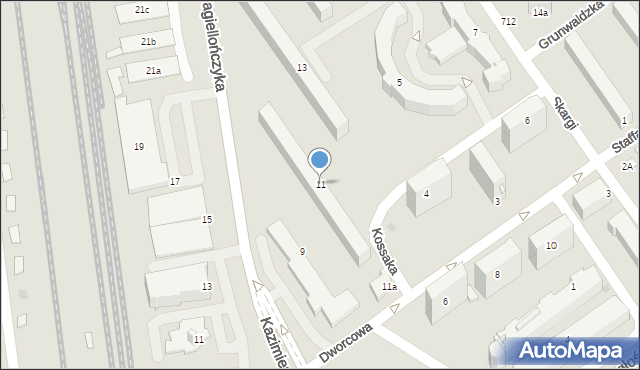 Mielec, Skargi Piotra, ks., 11, mapa Mielca