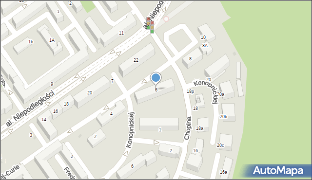 Mielec, Skłodowskiej-Curie Marii, 6, mapa Mielca