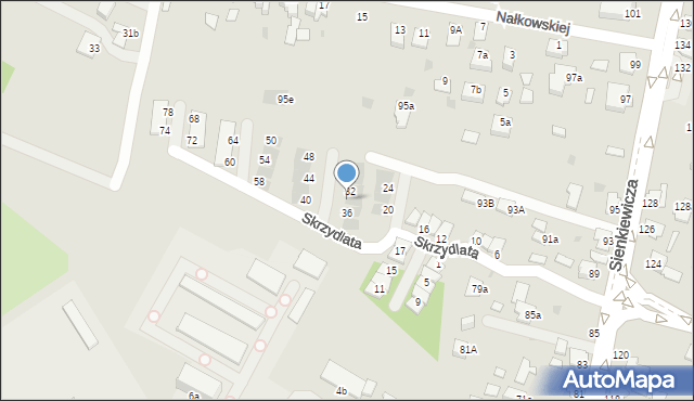 Mielec, Skrzydlata, 34, mapa Mielca