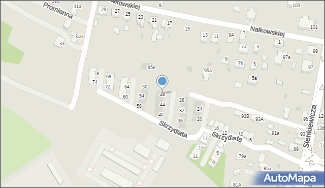 Mielec, Skrzydlata, 48, mapa Mielca