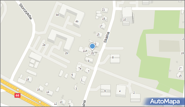 Mikołów, Skalna, 11, mapa Mikołów