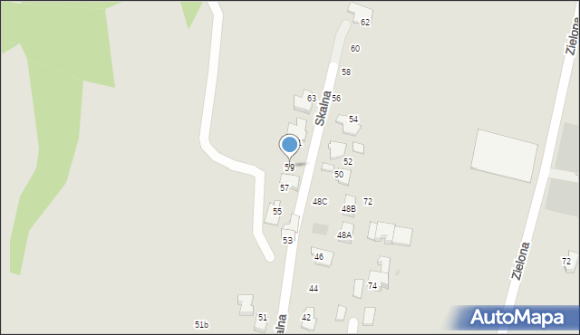 Mikołów, Skalna, 59, mapa Mikołów