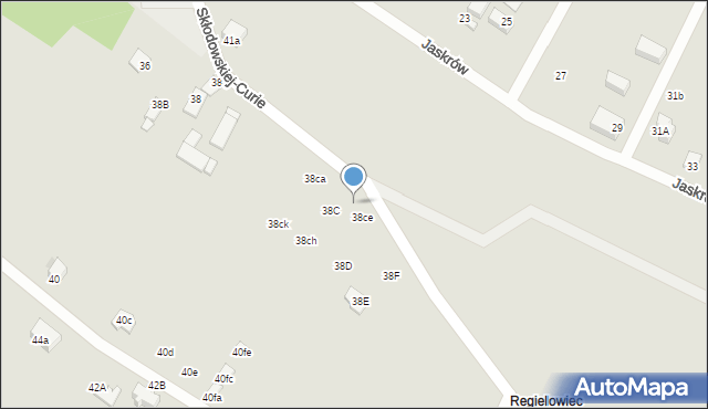 Mikołów, Skłodowskiej-Curie Marii, 38cd, mapa Mikołów