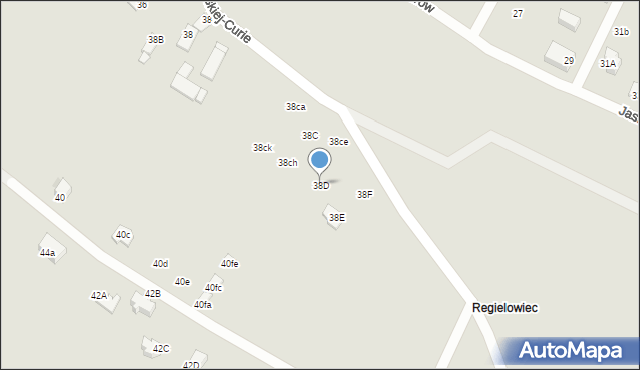 Mikołów, Skłodowskiej-Curie Marii, 38D, mapa Mikołów