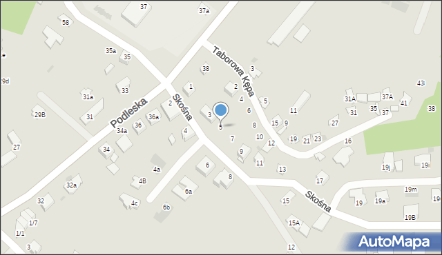 Mikołów, Skośna, 5, mapa Mikołów