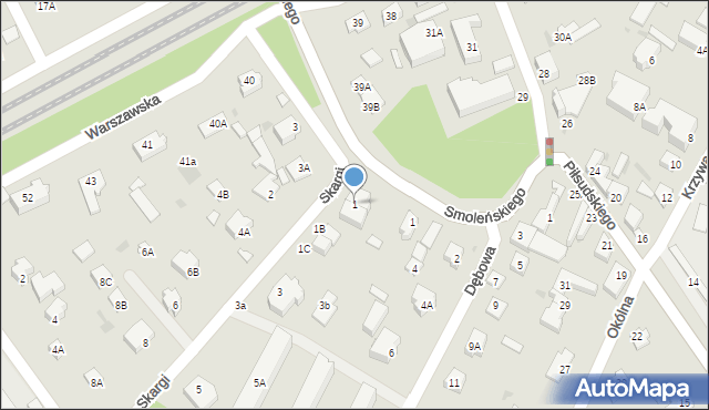 Milanówek, Skargi Piotra, ks., 1, mapa Milanówek