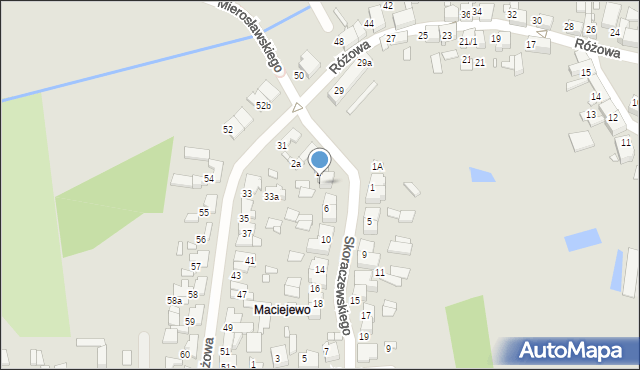 Miłosław, Skoraczewskiego Filipa, 4, mapa Miłosław