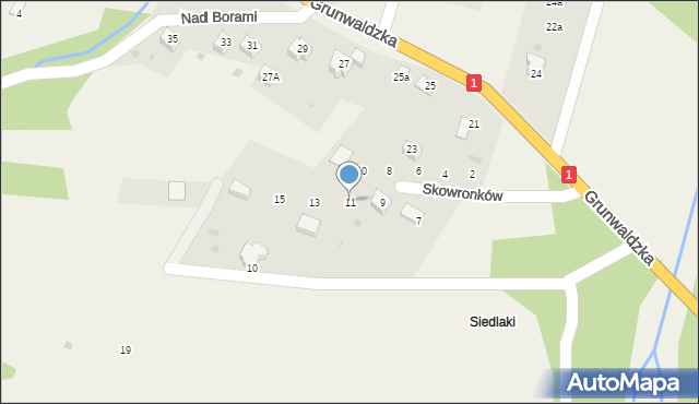 Milówka, Skowronków, 11, mapa Milówka