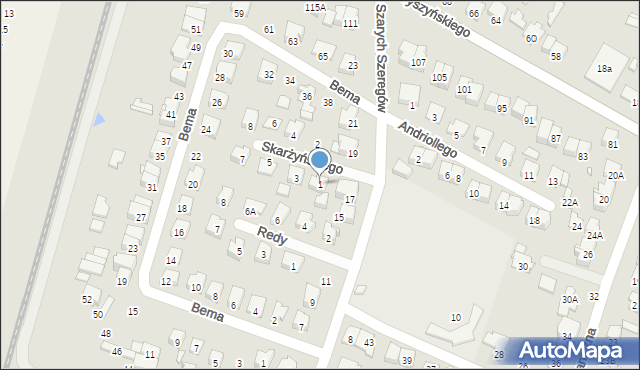 Mińsk Mazowiecki, Skarżyńskiego Jerzego, 1, mapa Mińsk Mazowiecki