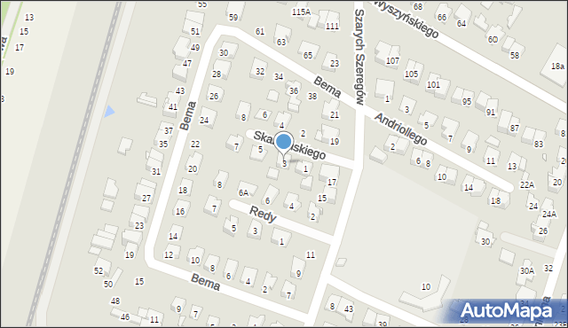 Mińsk Mazowiecki, Skarżyńskiego Jerzego, 3, mapa Mińsk Mazowiecki
