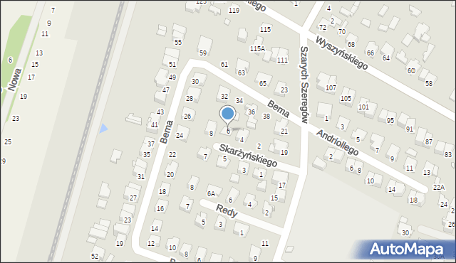 Mińsk Mazowiecki, Skarżyńskiego Jerzego, 6, mapa Mińsk Mazowiecki