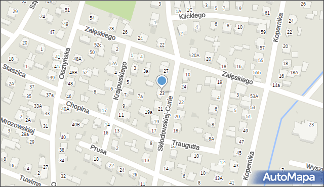 Mława, Skłodowskiej-Curie Marii, 23, mapa Mława