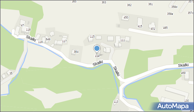 Mników, Skałki, 16, mapa Mników