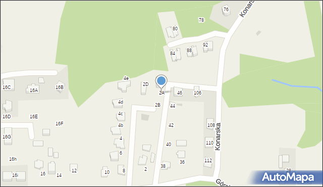 Mogilany, Skrzyszów, 2A, mapa Mogilany