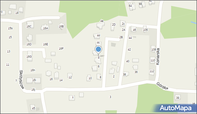 Mogilany, Skrzyszów, 4, mapa Mogilany