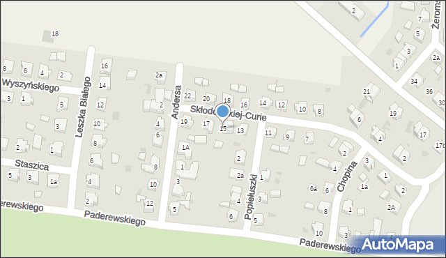 Mogilno, Skłodowskiej-Curie Marii, 15, mapa Mogilno