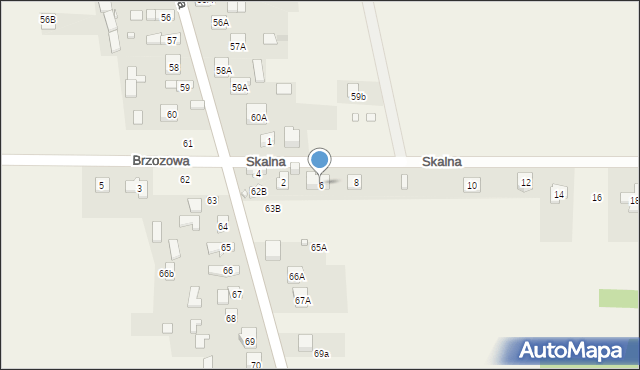 Mójcza, Skalna, 6, mapa Mójcza