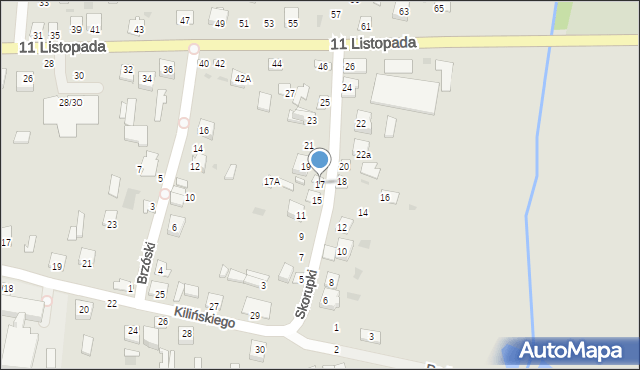 Mordy, Skorupki Ignacego Jana, ks., 17, mapa Mordy