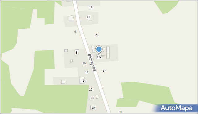 Morsko, Skarżycka, 17a, mapa Morsko