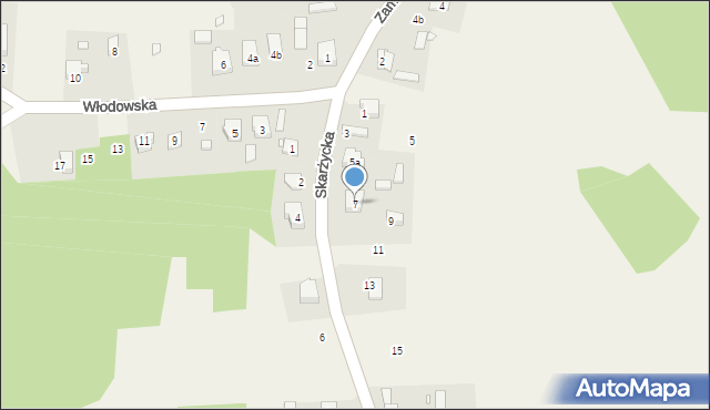 Morsko, Skarżycka, 7, mapa Morsko