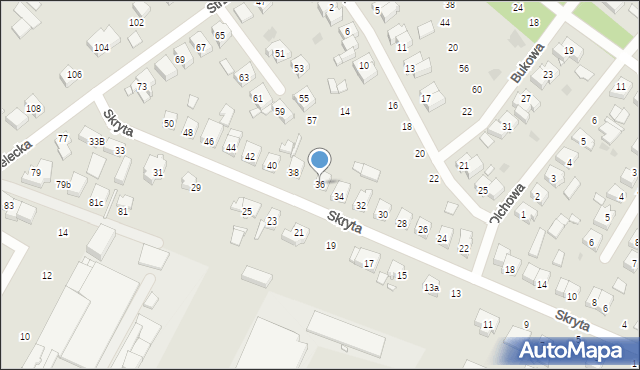 Mosina, Skryta, 36, mapa Mosina