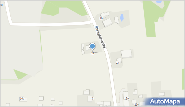 Mszana, Skrzyszowska, 19, mapa Mszana