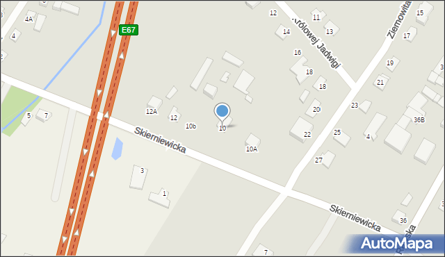 Mszczonów, Skierniewicka, 10, mapa Mszczonów