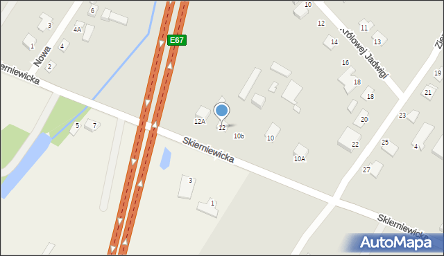 Mszczonów, Skierniewicka, 12, mapa Mszczonów