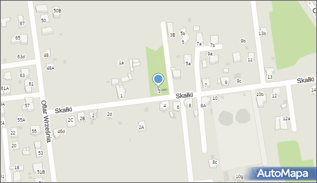 Mysłowice, Skałki, 3, mapa Mysłowice