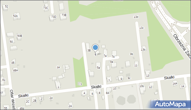 Mysłowice, Skałki, 5, mapa Mysłowice