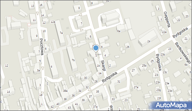 Nakło nad Notecią, Skargi Piotra, ks., 1, mapa Nakło nad Notecią