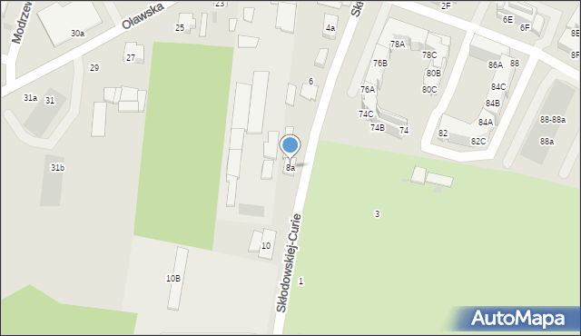 Namysłów, Skłodowskiej-Curie Marii, 8a, mapa Namysłów