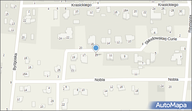 Niemcz, Skłodowskiej-Curie Marii, 15, mapa Niemcz