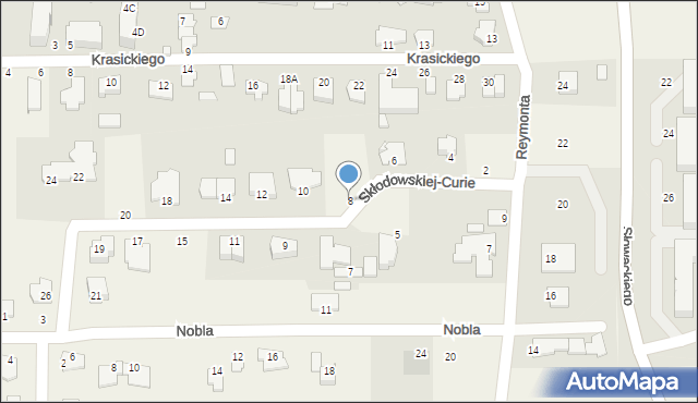 Niemcz, Skłodowskiej-Curie Marii, 8, mapa Niemcz