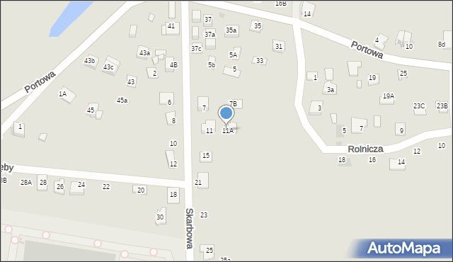 Niepołomice, Skarbowa, 11A, mapa Niepołomice