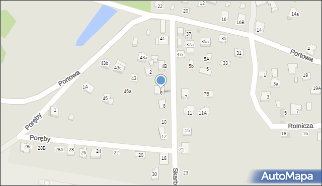 Niepołomice, Skarbowa, 6, mapa Niepołomice