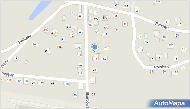 Niepołomice, Skarbowa, 9, mapa Niepołomice