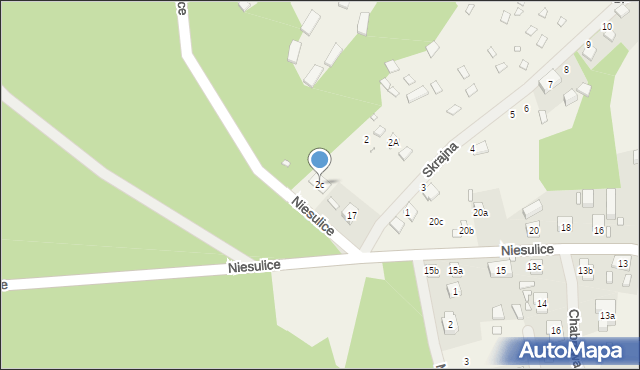 Niesulice, Skrajna, 2c, mapa Niesulice