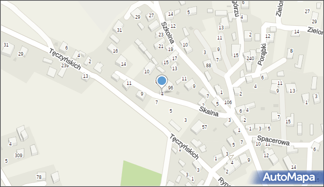 Nowa Góra, Skalna, 4, mapa Nowa Góra