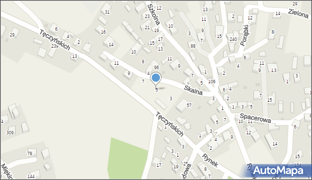 Nowa Góra, Skalna, 5, mapa Nowa Góra