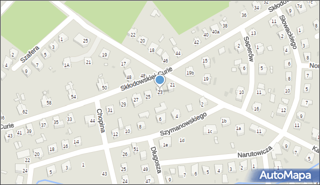 Nowa Sól, Skłodowskiej-Curie Marii, 23, mapa Nowa Sól