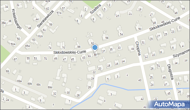 Nowa Sól, Skłodowskiej-Curie Marii, 39, mapa Nowa Sól